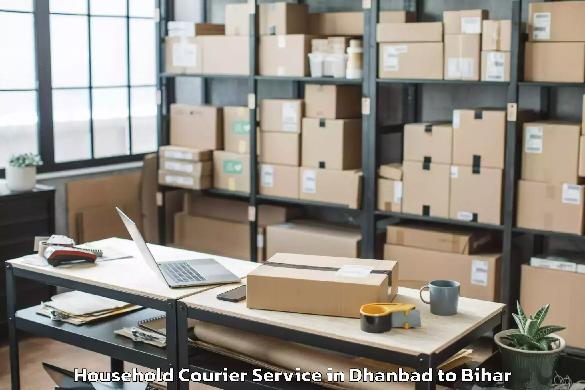 Easy Dhanbad to Wazirganj Household Courier Booking